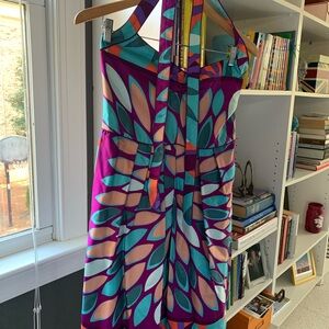 Nicole Miller Multicolor Backless Dress